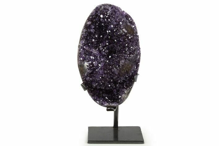 Sparkling Amethyst Geode With Metal Stand - Uruguay #342504